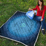 Spiritual Om Sign Print Quilt