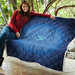 Spiritual Om Sign Print Quilt