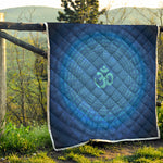 Spiritual Om Sign Print Quilt