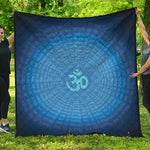 Spiritual Om Sign Print Quilt