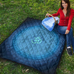 Spiritual Om Sign Print Quilt