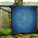 Spiritual Om Sign Print Quilt