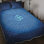 Spiritual Om Sign Print Quilt Bed Set