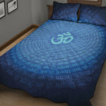 Spiritual Om Sign Print Quilt Bed Set