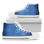 Spiritual Om Sign Print White High Top Shoes