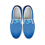 Spiritual Om Sign Print White Slip On Shoes