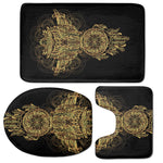 Spiritual Owl With Dreamcatcher Print 3 Piece Bath Mat Set