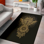 Spiritual Owl With Dreamcatcher Print Area Rug