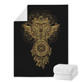 Spiritual Owl With Dreamcatcher Print Blanket