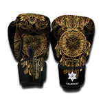 Spiritual Owl With Dreamcatcher Print Boxing Gloves