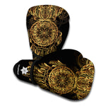 Spiritual Owl With Dreamcatcher Print Boxing Gloves