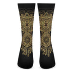 Spiritual Owl With Dreamcatcher Print Crew Socks