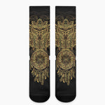 Spiritual Owl With Dreamcatcher Print Crew Socks