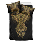 Spiritual Owl With Dreamcatcher Print Duvet Cover Bedding Set