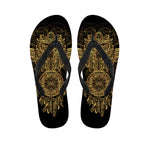 Spiritual Owl With Dreamcatcher Print Flip Flops
