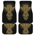 Spiritual Owl With Dreamcatcher Print Front and Back Car Floor Mats