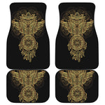 Spiritual Owl With Dreamcatcher Print Front and Back Car Floor Mats