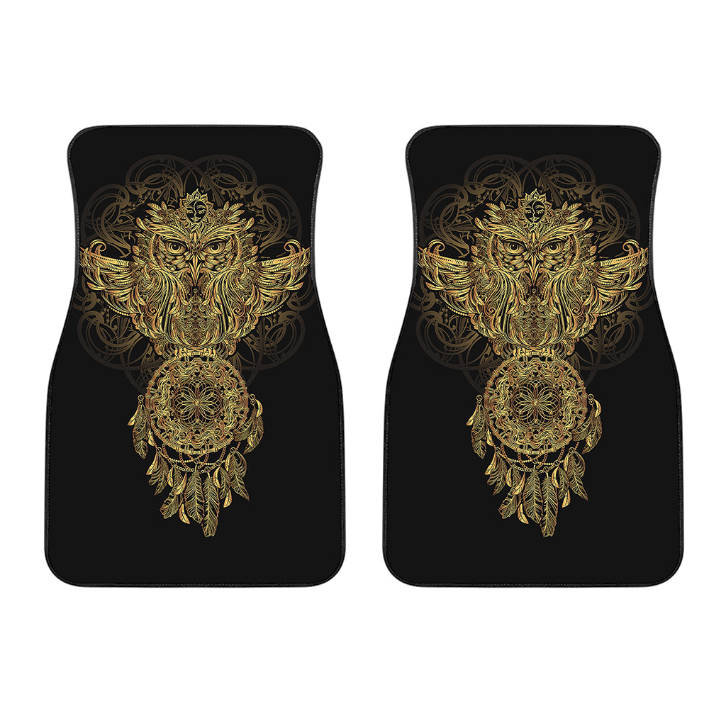 Spiritual Owl With Dreamcatcher Print Front Car Floor Mats