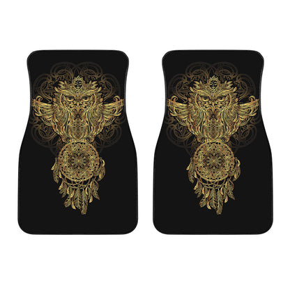 Spiritual Owl With Dreamcatcher Print Front Car Floor Mats