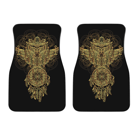 Spiritual Owl With Dreamcatcher Print Front Car Floor Mats