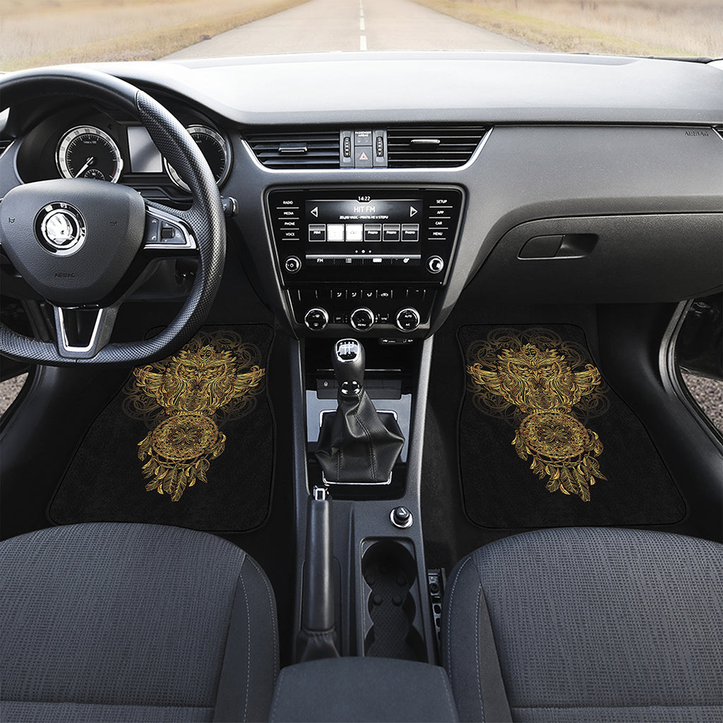Spiritual Owl With Dreamcatcher Print Front Car Floor Mats