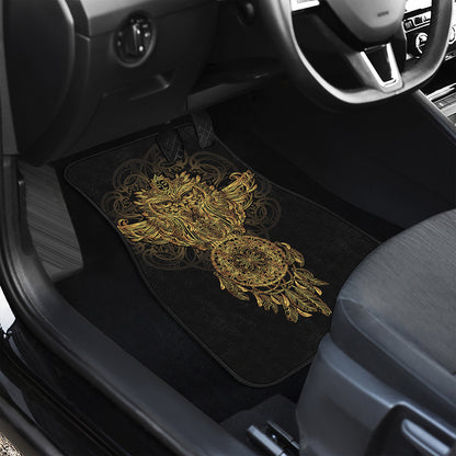 Spiritual Owl With Dreamcatcher Print Front Car Floor Mats