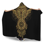 Spiritual Owl With Dreamcatcher Print Hooded Blanket