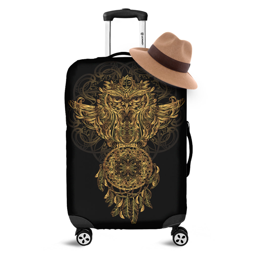 Spiritual Owl With Dreamcatcher Print Luggage Cover