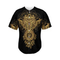 Spiritual Owl With Dreamcatcher Print Men's Baseball Jersey