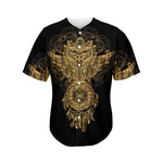 Spiritual Owl With Dreamcatcher Print Men's Baseball Jersey