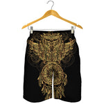Spiritual Owl With Dreamcatcher Print Men's Shorts