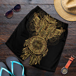 Spiritual Owl With Dreamcatcher Print Men's Shorts