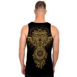 Spiritual Owl With Dreamcatcher Print Men's Tank Top