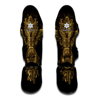 Spiritual Owl With Dreamcatcher Print Muay Thai Shin Guard