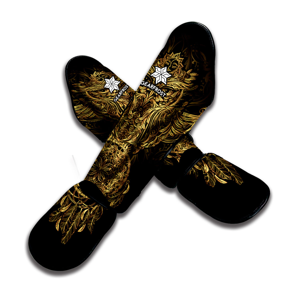 Spiritual Owl With Dreamcatcher Print Muay Thai Shin Guard
