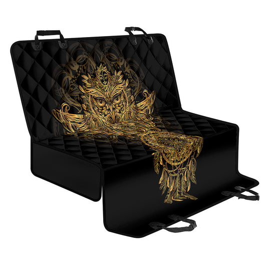 Spiritual Owl With Dreamcatcher Print Pet Car Back Seat Cover