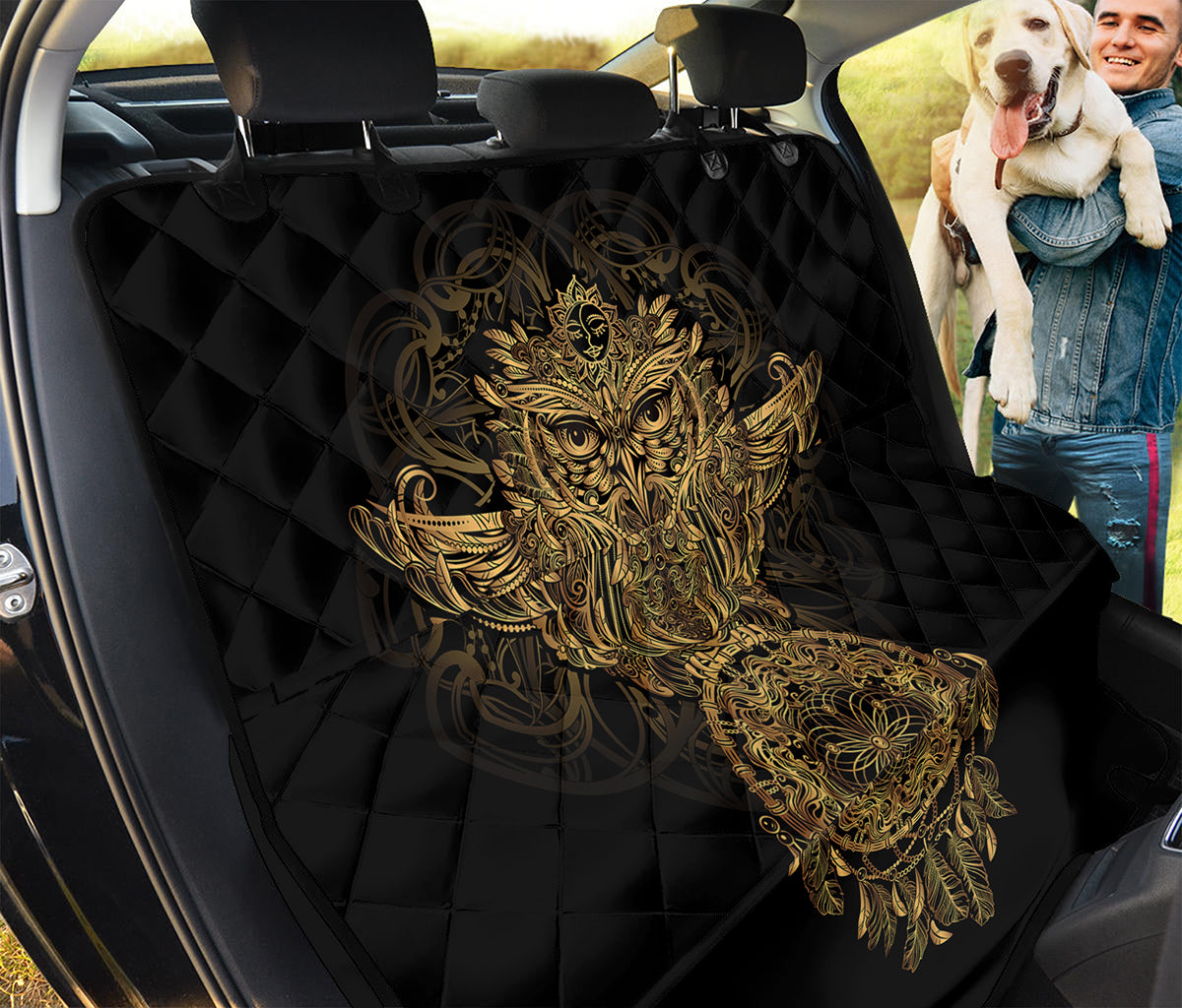 Spiritual Owl With Dreamcatcher Print Pet Car Back Seat Cover