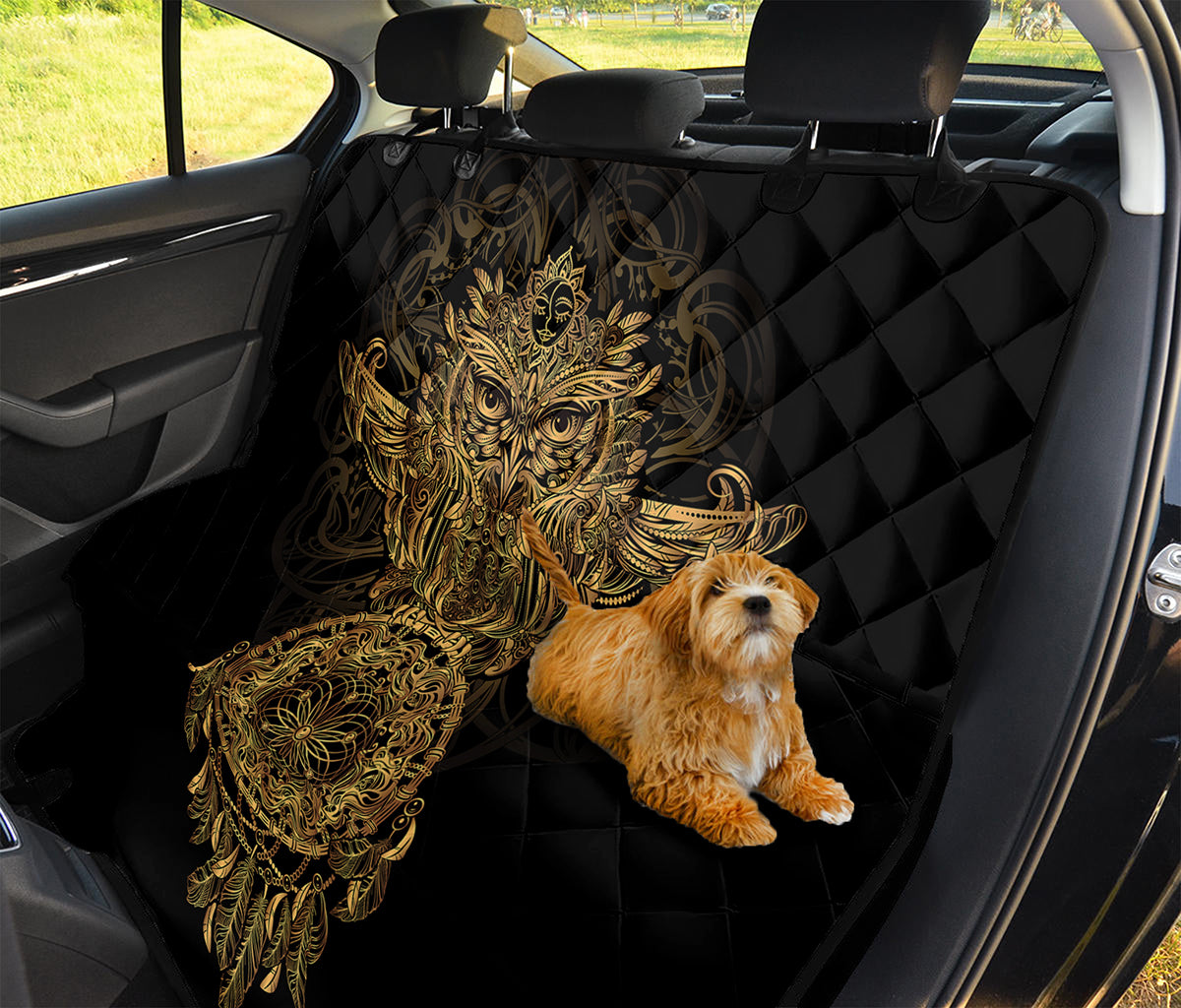 Spiritual Owl With Dreamcatcher Print Pet Car Back Seat Cover
