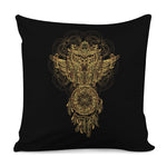 Spiritual Owl With Dreamcatcher Print Pillow Cover