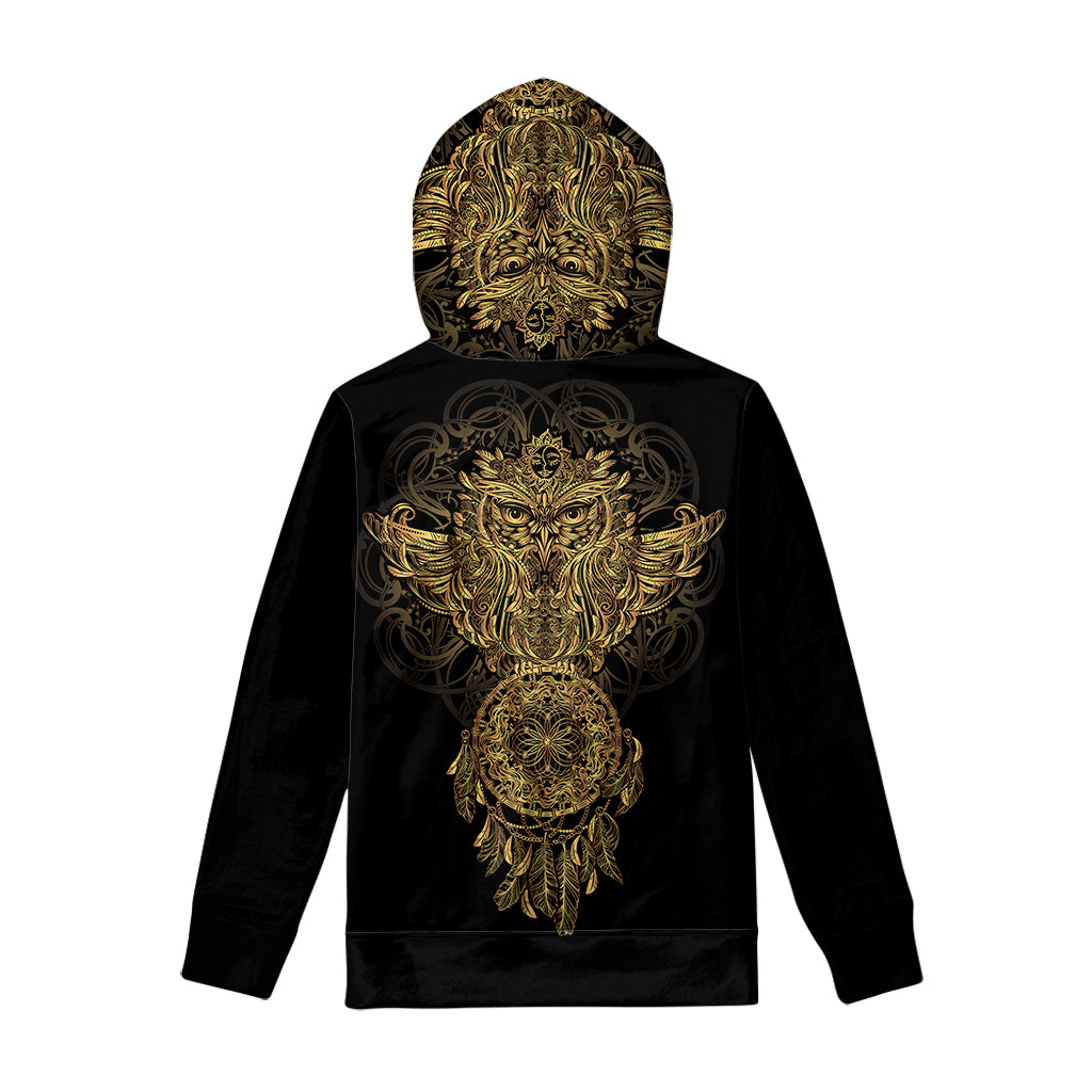 Spiritual Owl With Dreamcatcher Print Pullover Hoodie