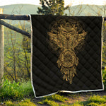 Spiritual Owl With Dreamcatcher Print Quilt