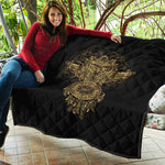 Spiritual Owl With Dreamcatcher Print Quilt