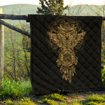 Spiritual Owl With Dreamcatcher Print Quilt