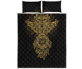 Spiritual Owl With Dreamcatcher Print Quilt Bed Set