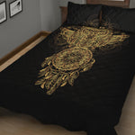 Spiritual Owl With Dreamcatcher Print Quilt Bed Set