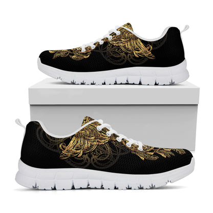 Spiritual Owl With Dreamcatcher Print White Sneakers