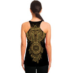 Spiritual Owl With Dreamcatcher Print Women's Racerback Tank Top