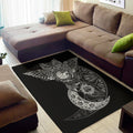 Spiritual Owl With Sun And Moon Print Floor Mat