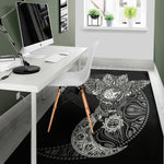 Spiritual Owl With Sun And Moon Print Area Rug