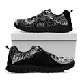 Spiritual Owl With Sun And Moon Print Black Running Shoes